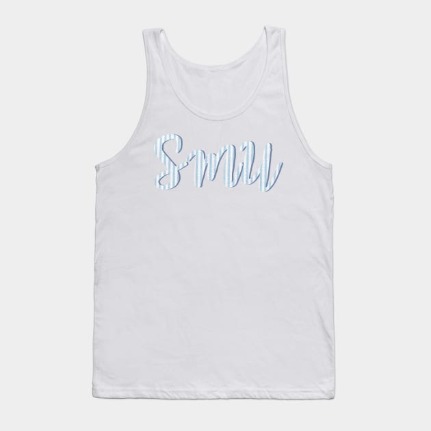 SMU Seersucker Tank Top by one-broke-kid